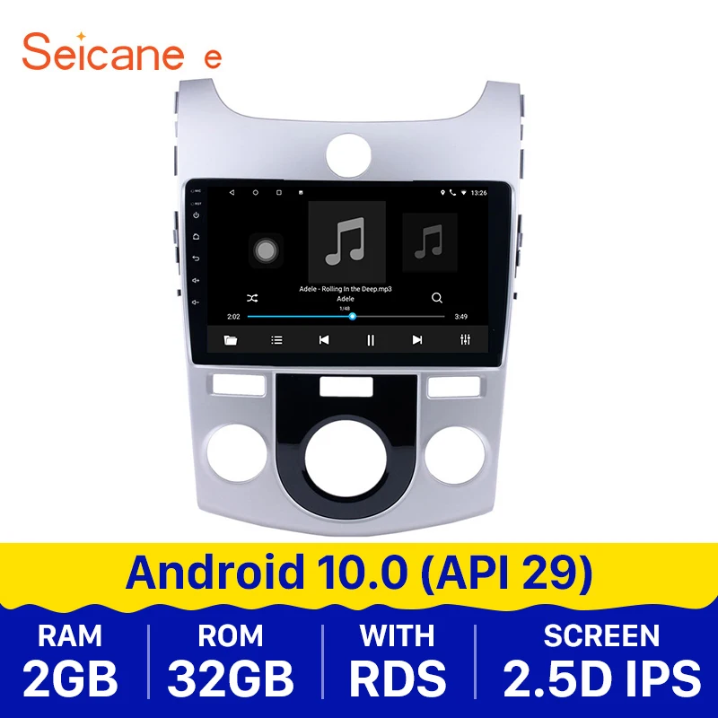 

Seicane Android 10.0 9inch Car Radio Touchscreen GPS car Multimedia Player for 2008 2009 2010 2011 2012 KIA Forte MT with FM
