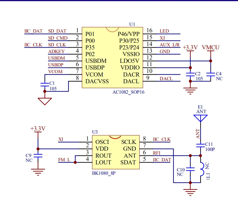 JL AC1082 Audio MP3 docoder chip integrated circuit IC SOP16Circuits