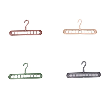 

2019 Nine Hole Clothes Drying Rack Multifunctional Rotatable Hanger Space Saving Closet Organizer Plastic Clothing Storage Rack