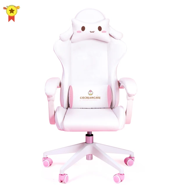 Cute cartoon chairs bedroom comfortable office computer chair home girls gaming chair swivel chair adjustable live gamer chairs 1