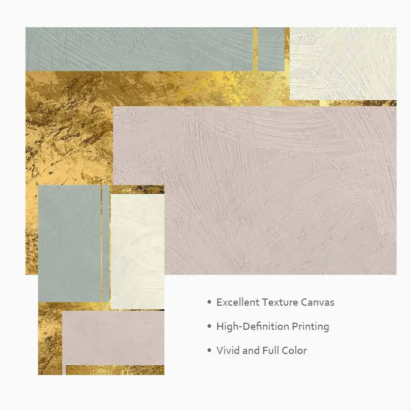 JC264-3幅.北欧简约金箔几何抽象-1