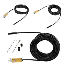 6 светодиодный 5,5 мм объектив 2в1 андроид эндоскоп водонепроницаемый инспекционный бороскоп