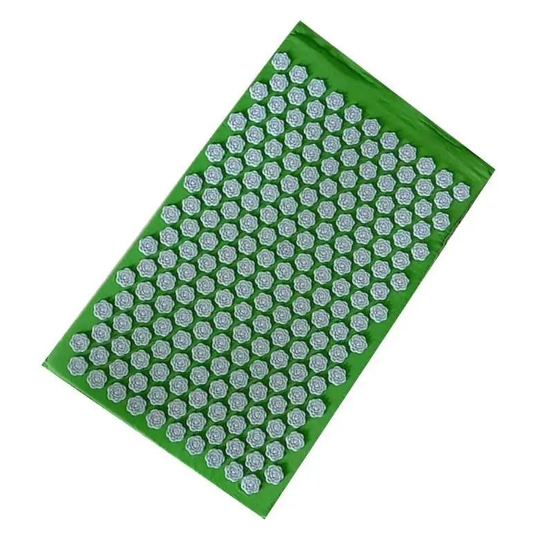 Massager Cushions Lotus Acupressure Mats Pillow Yoga Mats Relieve Back Pain Spike Mat Head Neck Foot Anti-stress Needle Massager - Цвет: green Mat