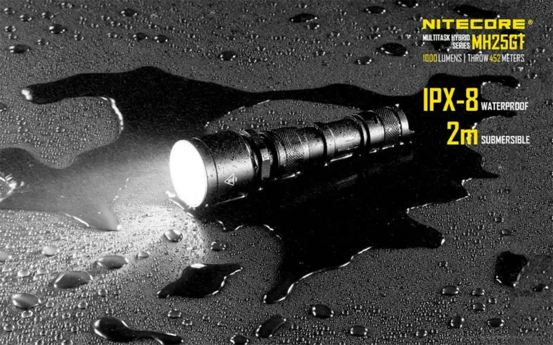 NITECORE MH25GT водонепроницаемый 1000LM Тактический CREE XP-L HI V3 светодиодный светильник лампа вспышка светильник фонарь+ 18650 батарея+ кобура+ USB кабель