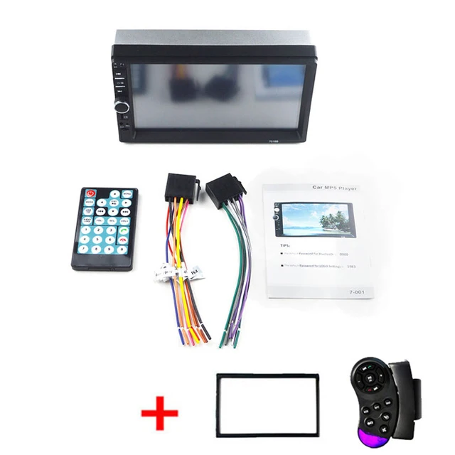 frame and control Автомагнитола 2 din, магнитола, Автомобильная магнитола HD " 7018B, сенсорный экран, автомобильная аудиосистема, Bluetooth, камера заднего вида, MP5 Multimidia плеер - Цвет: frame and control