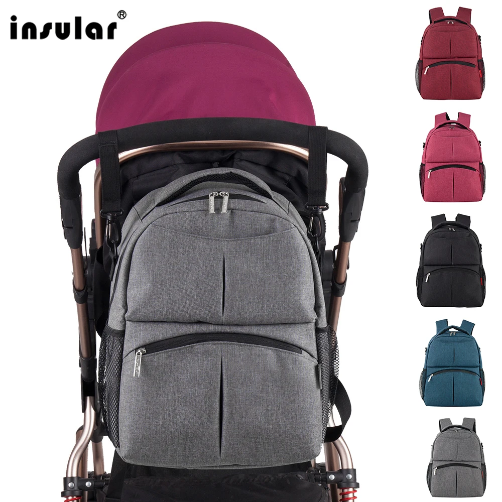 Insular Fashion Baby Diaper Changing Backpack Bag Multifunctional Mommy Waterproof Mummy Nappy fo rStroller | Мать и ребенок