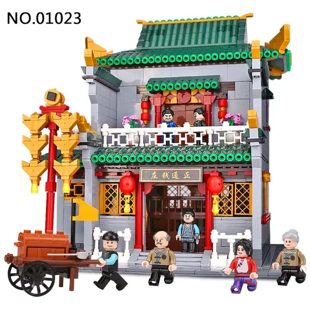 XingBao MOC, китайский стиль, креативная уличная древняя архитектура, модель, строительные блоки, наборы блоков, наборы для дома, развивающие игрушки - Цвет: 01023