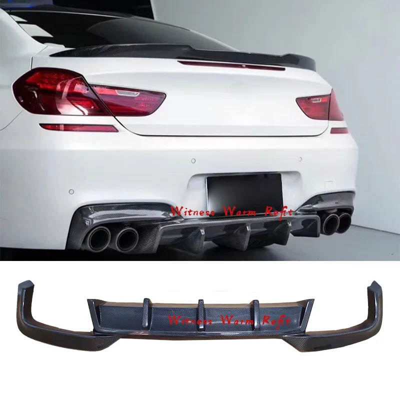 Задний диффузор FRP из углеродного волокна спойлер для BMW F06 F12 F13 M tech Sport & M6 Bumper 2012