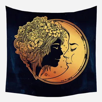 

Fuwatacchi Wall Hanging Tapestry Sun Witchcraft Hippie Tapestries Fabric Blanket Multifunctional Travel Beach Towel Home Decor