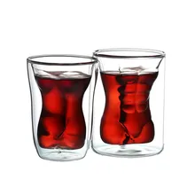 Креативная стеклянная бутылка для воды красивые мужские и женские бокалы для вина es высокое боросиликатное стекло прозрачная стеклянная декоративная бутылка