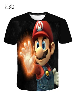 

Kids 3D Mario Luigi Print T-shirts Costume Boys Girls Summer Tees Top Clothing Children Clothes Casual Tshirts