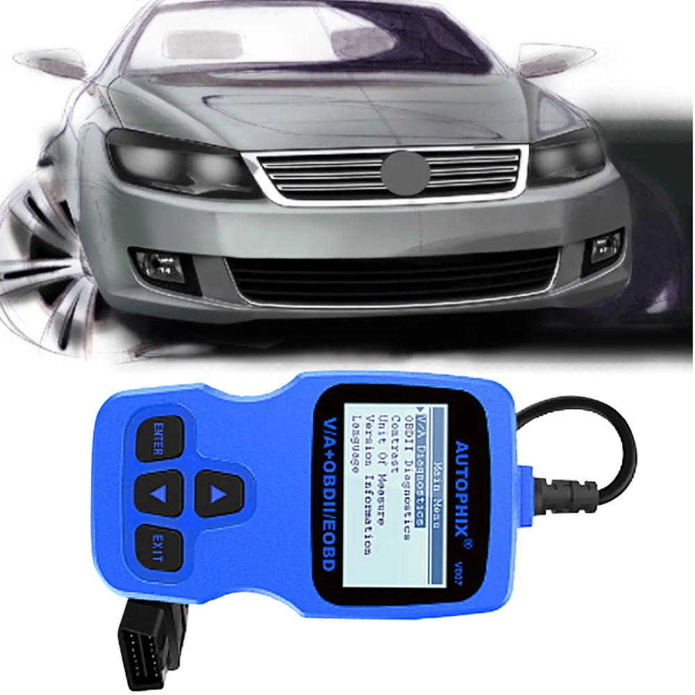 Проверка OBD2 сканер для сброса масла портативный автомобильный тормозной колодки код считыватель двигателя автомобильный диагностический инструмент ЖК-дисплей