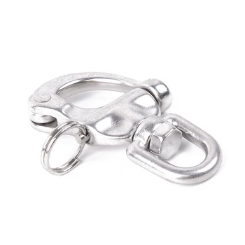 

High hardness Accessory Hook Marine Boat Swivel Snap Shackle Hardware Silver 316 Stainless Steel