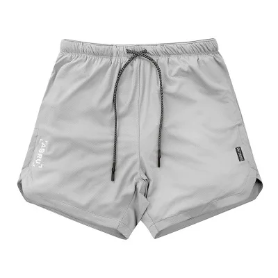 There is no lining Летние мужские Jogges спортивные фитнес-плотно Беговые брюки для спортзала, беговые штаны, быстросохнущие Поддельные 2 в 1 леггинсы мужские брюки длиной до щиколотки - Цвет: There is no lining
