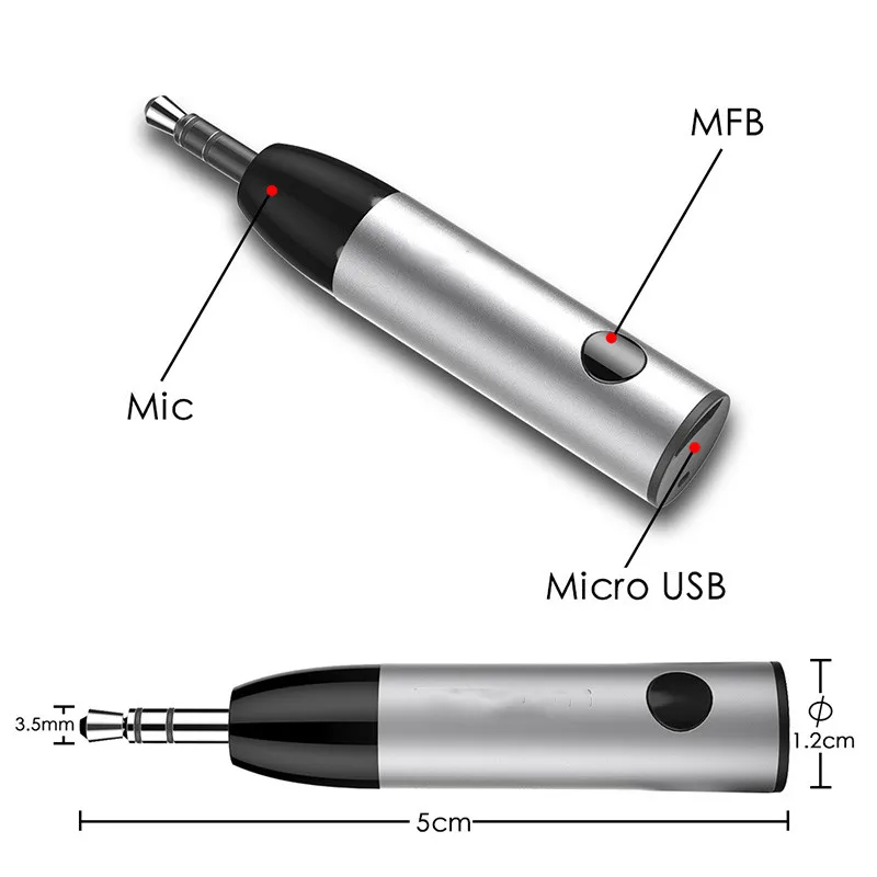 Мини Bluetooth приемник беспроводной Bluetooth 4,1 приемник 3,5 мм пуля и Aux приемник адаптер для автомобиля аудио наушники
