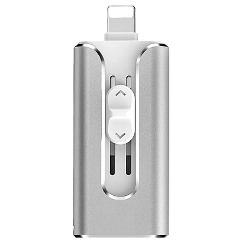 3 в 1 OTG USB флеш-накопитель Флешка 3,0 16 ГБ 32 ГБ 64 ГБ 128 ГБ флеш-накопитель для iphone 8 7 Plus 6 6s Plus 5s ipad карта памяти ФЛЕШКА usb c flash флешка мини small usb drives - Цвет: Y12-USB3.0-Silver