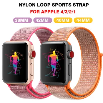 

Strap For Apple Watch band 42mm 38mm apple watch 4 3 band Sport loop iwatch band 44mm 40mm correa pulseira 42 44 nylon watchband