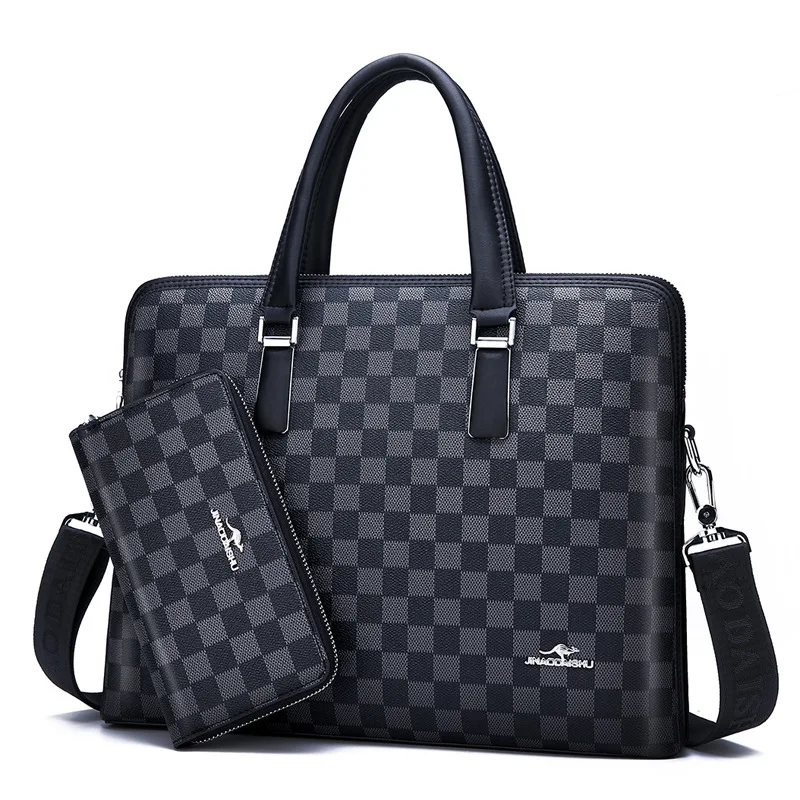 

wear-resisting PVC microfiber leather business men's bags handbags leisure his single shoulder bag computer briefcase