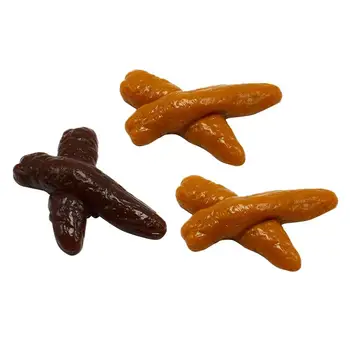 

3PCS Soft X Shape Realistic Fake Durable Excrement Playthings Excrement Toys Spoof Toys for Party April Fool's Day Halloween