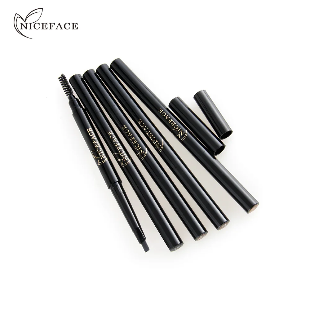 NICEFACE 5 цвета, автоматическое карандаш для бровей, скульптурный 3D карандаш для бровей, ручка для макияжа, стойкий водонепроницаемый натуральный бровей