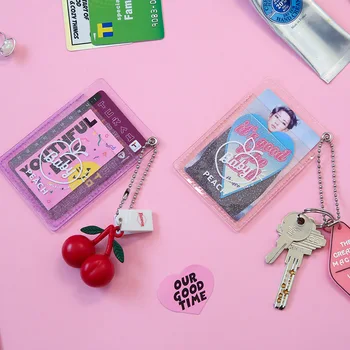 

Girls Women PVC Card Holder Korean Solid Cute ID Card Case Mini Bus Credit Bank Card Holder milkjoy Bus Card Set Drop Shipping