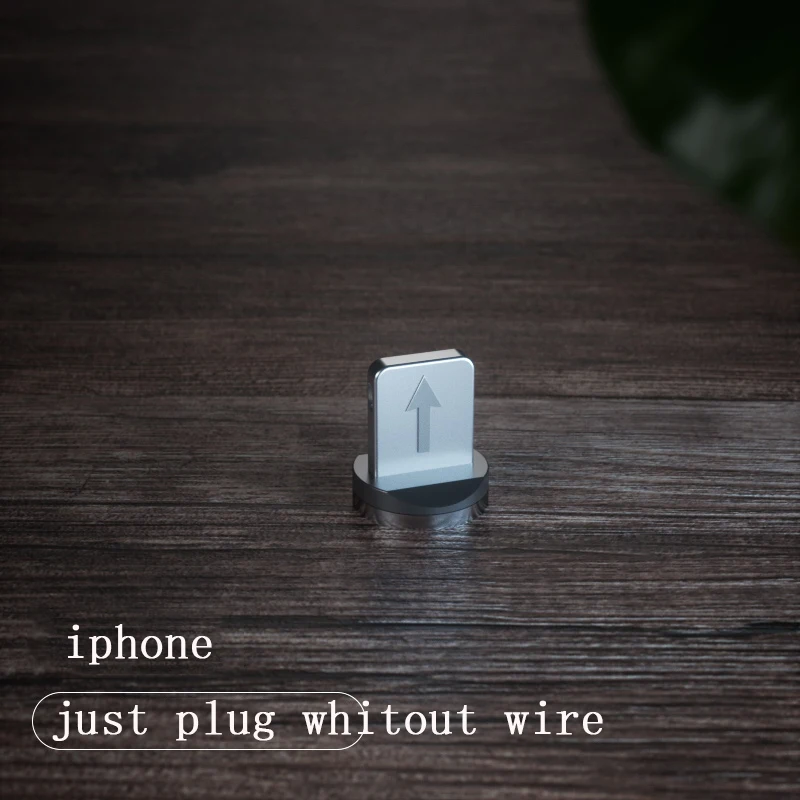 iphone plug 3 в 1 usb зарядный Магнитный кабель для мобильного телефона светодиодный провод быстрое зарядное устройство Kable для apple iphone 8 pin iOS Micro USB и type C - Цвет: iphone plug