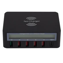 Bakeey Быстрая зарядка беспроводной USB зарядное устройство адаптер 100 Вт PD QC3.0 многопортовый ЖК-цифровой дисплей для iPhone 8Plus 11 Pro huawei