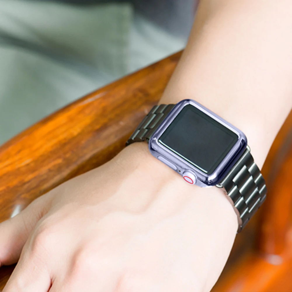 Чехол для Apple Watch 5 4 1/2/3 38 мм 42 мм покрытие защитный 8 цветов ТПУ тонкий мягкий для iwatch серии 5 4 3 2 1 40 мм 44 мм