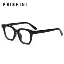 Feishini, прозрачные очки для женщин, против синих лучей, блокирующие игровые компьютерные очки для мужчин, квадратная оправа по рецепту, близорукость, заклепки