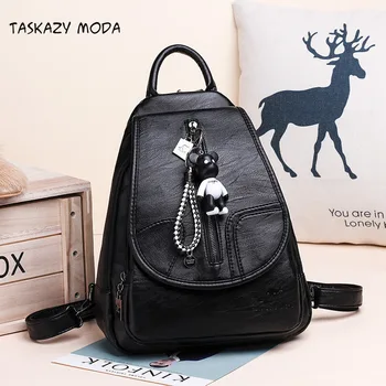 

Fashion Casual Backpack Female Brand Leather Women's Backpack Designer Shoulder Bags For Women 2020 New Travel Backbag Chest Bag