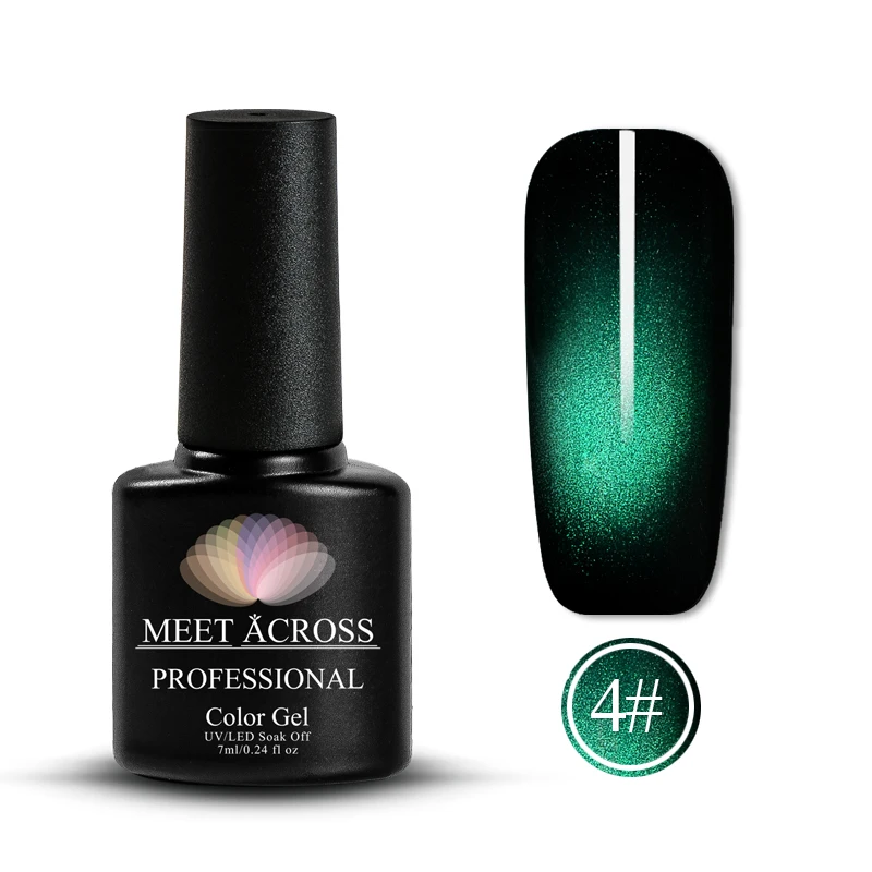 Голографический лазер, Гель-лак для ногтей, магнитный эффект глаз хамелеона кота, УФ-гель, гламурный Гель-лак, впитывающий Светодиодный УФ-лак - Цвет: TK4196