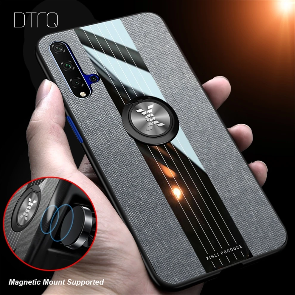 For Honor 10 Lite Case Hybrid PC + TPU Cover Magnetic Finger Ring Holder Silicone for Huawei 10i 20 Pro |