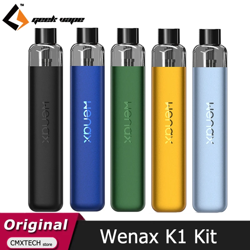 GeekVape-Kit Wenax K1 Original, 2ml, Cartucho Pod, batería de 600mAh, 16W, vaporizador de cigarrillo electrónico