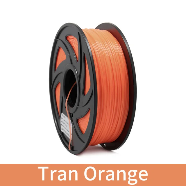 Transparent Orange 3d принтер 1 кг 1,75 мм PLA нити печатные материалы красочные для 3d принтер Экструдер ручка Радуга пластиковые аксессуары красный серый - Цвет: Transparent Orange