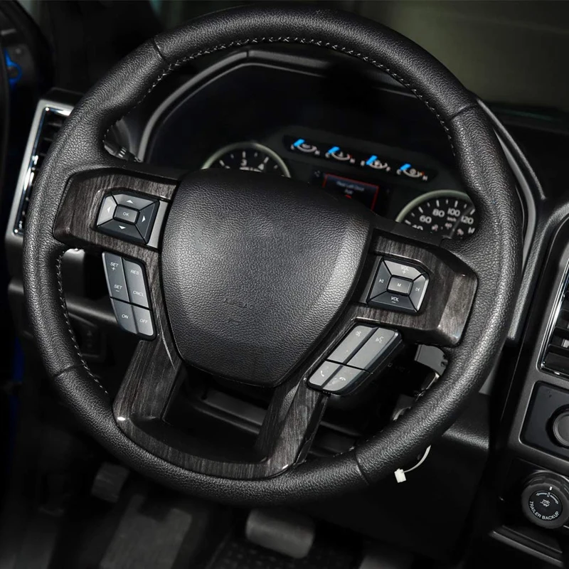 Накладка на руль автомобиля Рамка для Ford F150 2015 2016 2017 аксессуары интерьера (черное