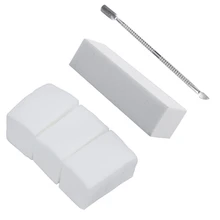 Кутикулы ногтей толкатель Ложка для удаления маникюра очиститель птеригиума инструмент+ 3 белый полировальный станок белый+ 900X без ворса Na