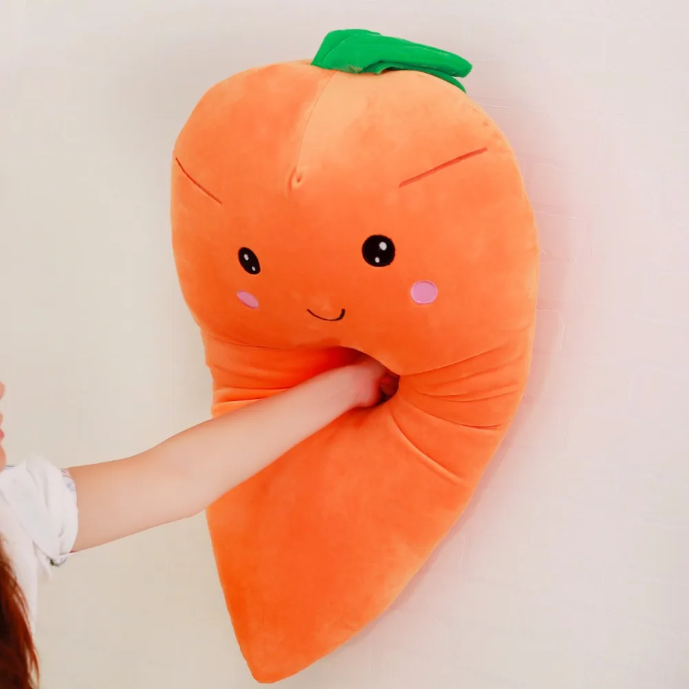 Креативная игрушка 55-95 см, плюшевая морковка, Мягкая Реалистичная кукла с пухом, хлопковая Милая Подушка для детей, подарок для девочек