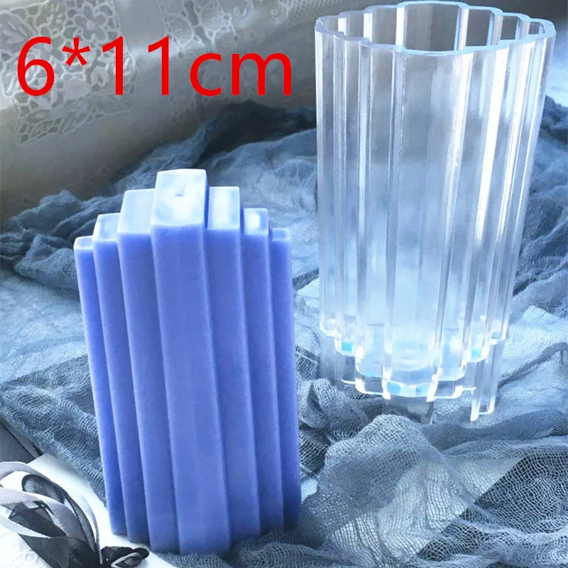 6x11cm Многоразовые свечи для мыла ручной работы, пластиковые формы для изготовления свечей ручной работы, формы для мыла ручной работы - Цвет: 6x11cm