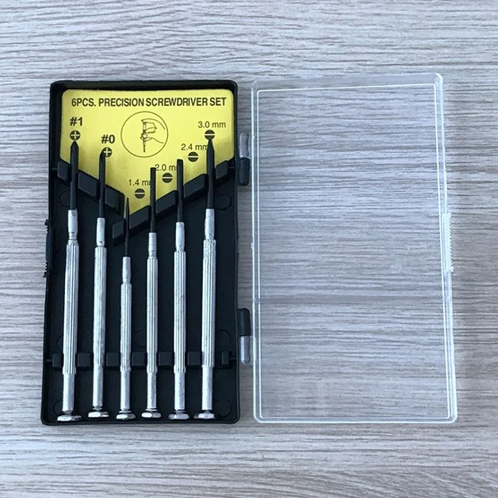 

Multifunction Precision Small Screwdriver Set With Slotted Phillips Bits For Watch Glasses Screw Driver Repair Tools 6pcs/Set