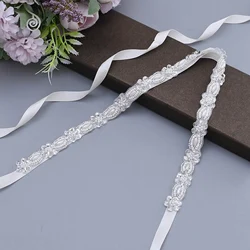 Handmade Silver Rhinestone Wedding Belt Weeding Dress Belt Bridal Belt Bridesmaid Sash Belt for Evening Dress Diamond Belt