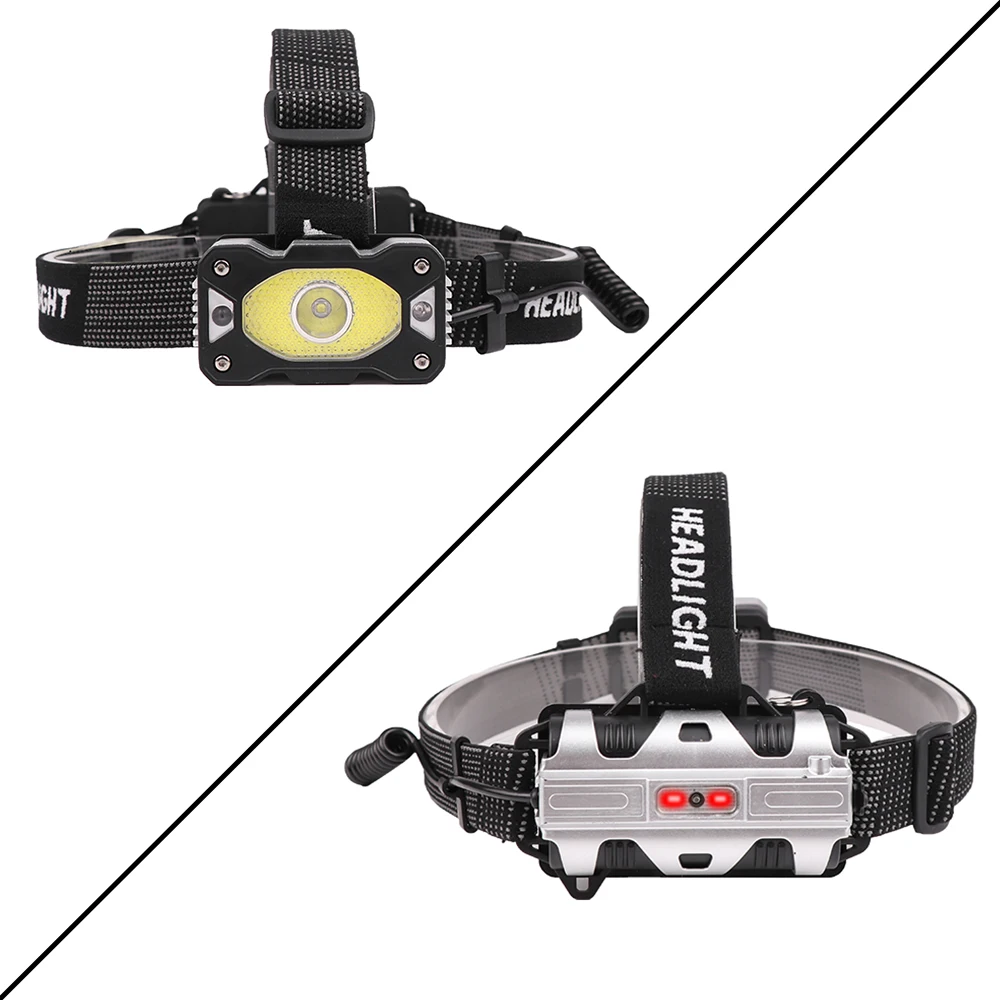 LED Headlamp With IR Sensor and XPG LED Wick Waterproof Headlight 4 Lighting modes camping light powered by 18650 battery