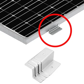 

Easy Install Mounting Bracket Set Flat Roof Durable Motorhomes Solar Panel Boat RV Z-shaped Useful Aluminum Alloy Caravan