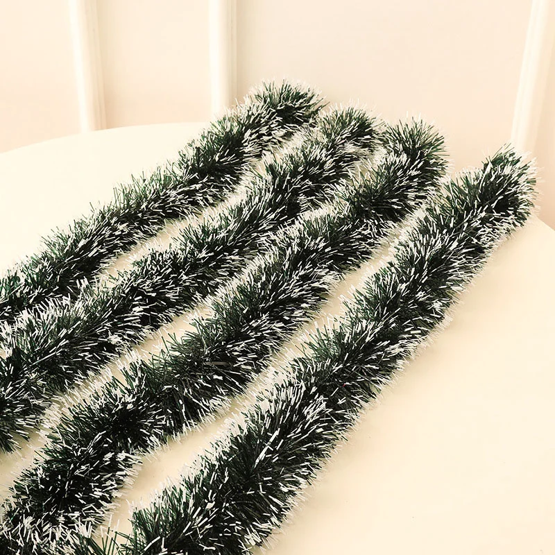 4-main-2m-christmas-decoration-bar-tops-ribbon-garland-christmas-tree-ornaments-white-dark-green-cane-tinsel-xmas-party-supplies