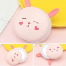 Милый USB Перезаряжаемый электрический грелка для рук 600 мАч портативный карманный внешний аккумулятор с косметическим зеркалом светодиодный светильник двусторонний нагрев