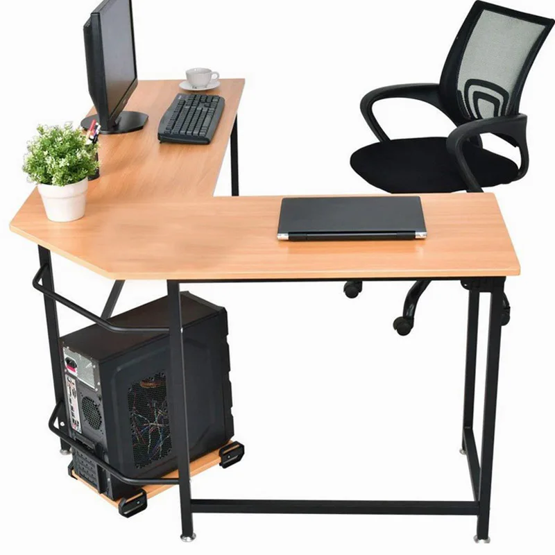

Ship From US L-Shaped Computer Desk Corner Desk Work Station Gaming Desk Computer Table Workstation Home Office Wood Top Desk