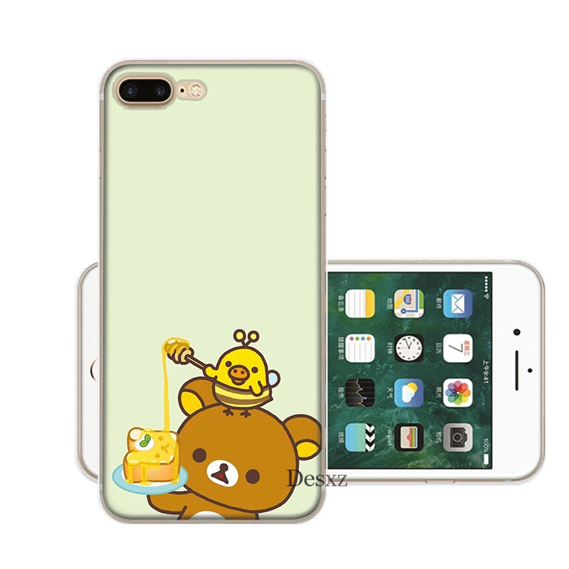 Чехол для мобильного телефона iPhone 11 Pro X XR XS Max 5 5S SE 6 6S 7 8 Plus жесткий чехол Rilakkuma