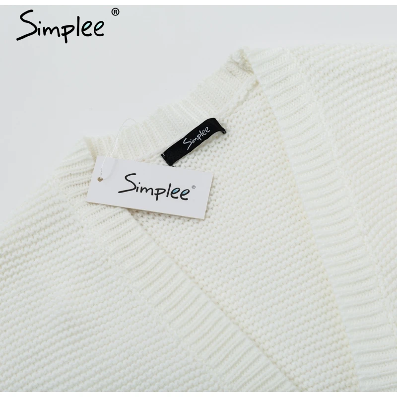 Женский длинный вязаный кардиган Simplee Свободный на каждый день женский свитер