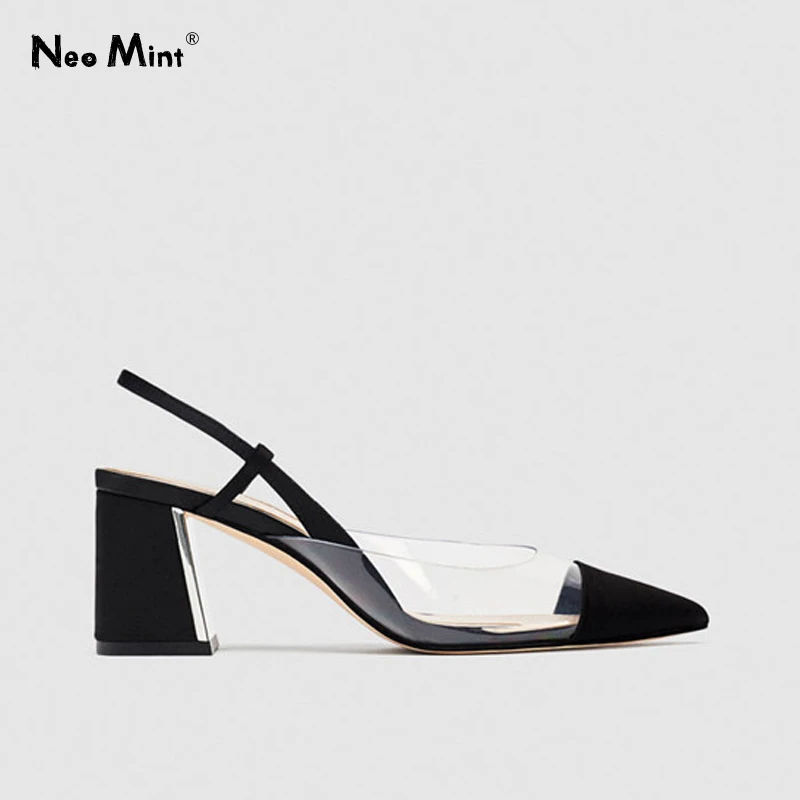 perspex pointed heels