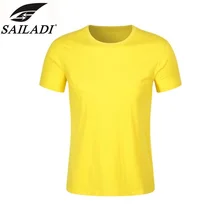 Sailadi бренд для мужчин для бега с коротким рукавом Хлопок Уличная дышащая спортивная одежда круглый вырез тренировочные спортивные футболки Размер ss2204