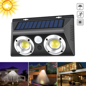

COB LED Solar Powered Light Outdoor Lighting Solar Lamp Sunlight Waterproof PIR Motion Sensor Street Light for Garden Decoration